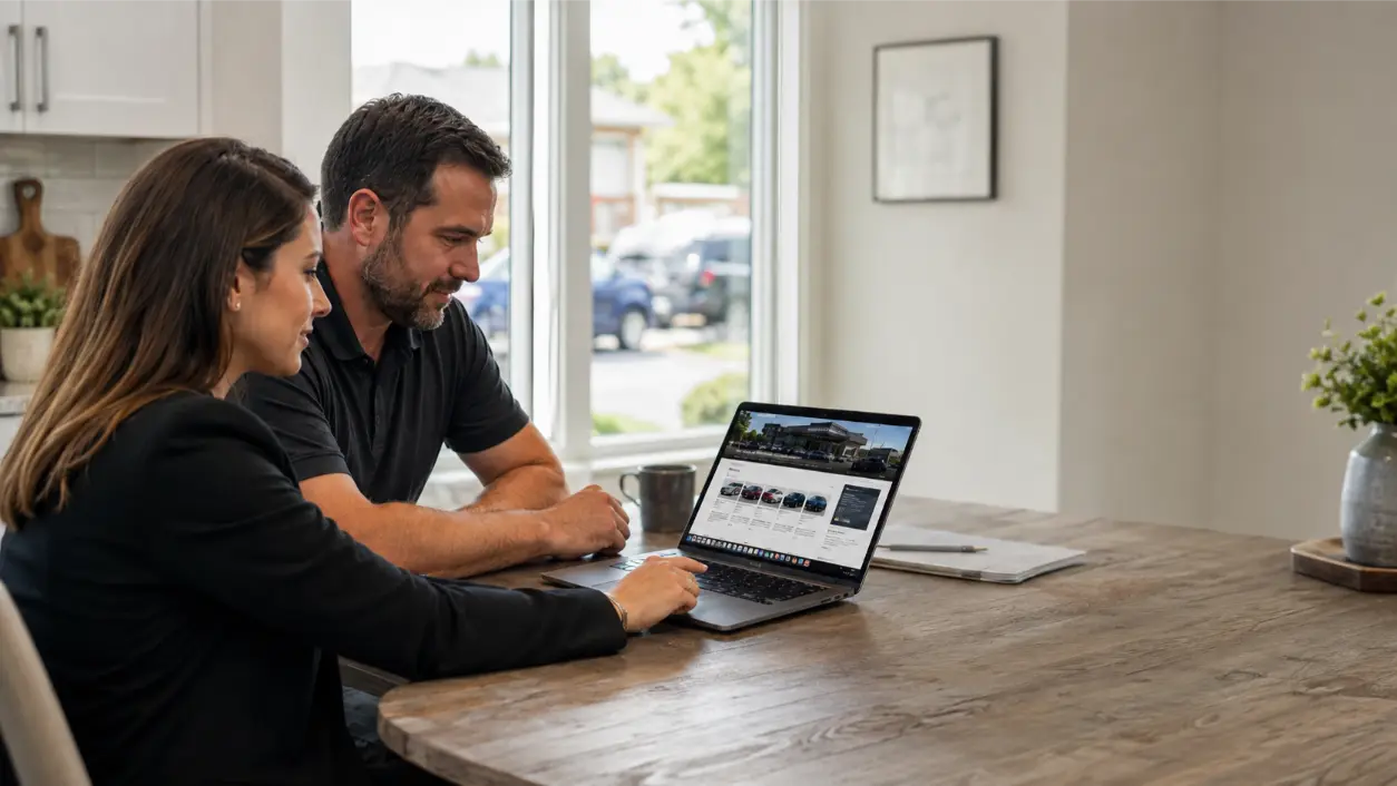 Build dealer website trust with real photos, clear inventory details, financing transparency, reviews, secure forms, and accurate local business information.